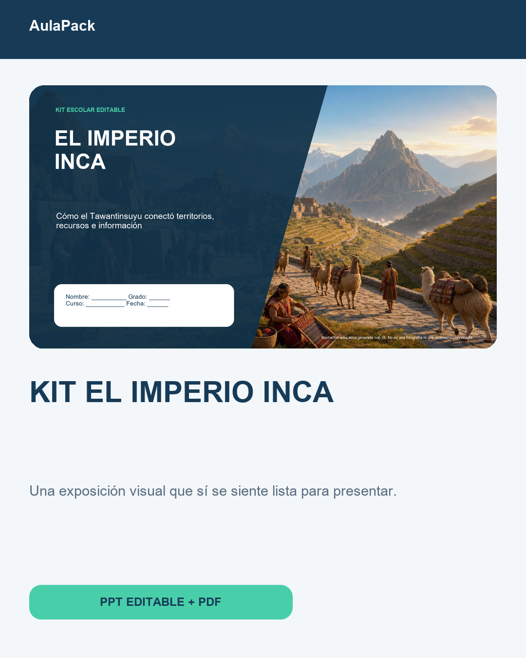 Kit El Imperio Inca: portada del producto
