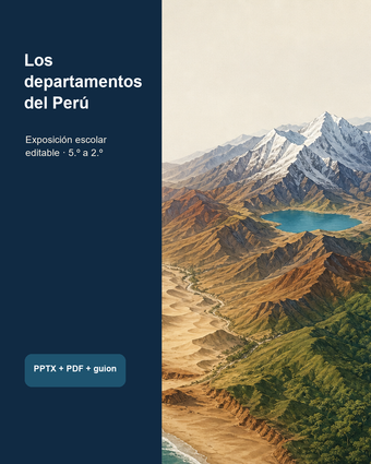 Departamentos del Perú: exposición escolar editable | AulaPack