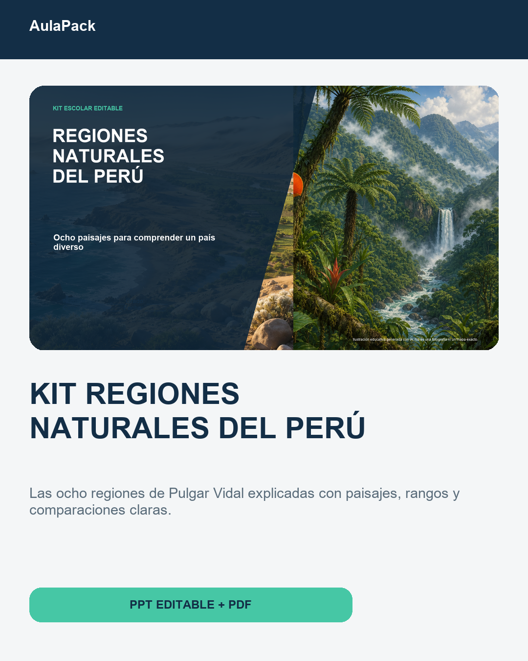 Kit Regiones Naturales del Perú — portada